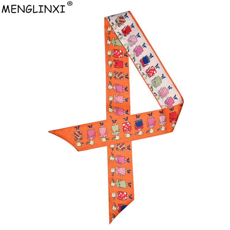 Women Bags Branded - Foulard en soie imprimé de personnages