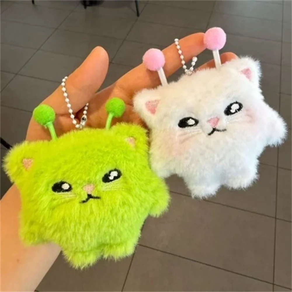 Women'S Young Bags - Porte-clés en peluche chat extraterrestre vert