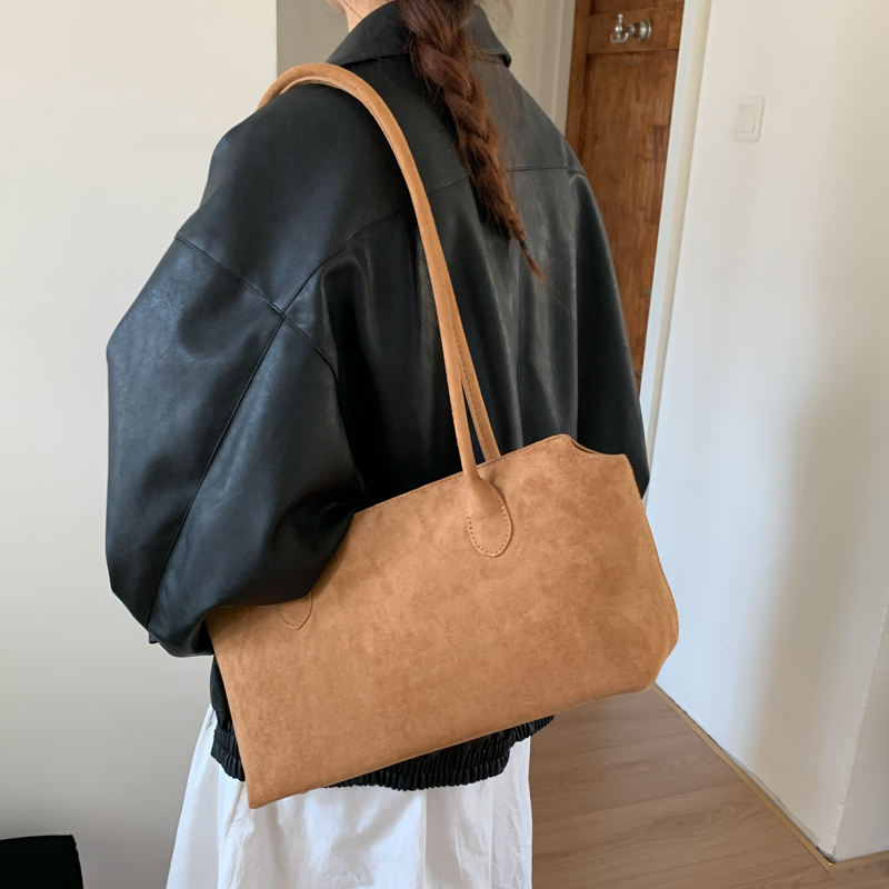 Sac à aisselles en daim marron - Women Hand Bags For Office avis et prix